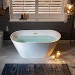 Woodbridge 54" Freestanding Contemporary White Bathtub