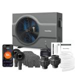 Varpoolfaye 58000 BTU Inverter Swimming Pool Heat Pump, 17000 Gallon Electric Pool Heater Above and Inground Pool,WiFi App Control, Heating or Cooling Pool Heater 220V/60Hz