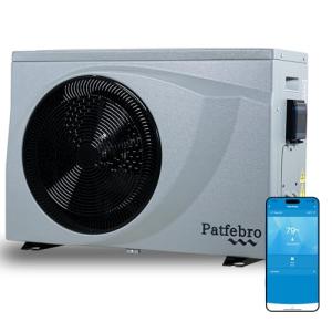 Patfebro 35,000 BTU Swimming Pool Heat Pump - Full DC Inverter Pool Heater for Above and In Ground Pools and Spas - Dual Heating and Cooling - APP Control - 220-240V