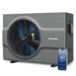 Varpoolfaye 33000 Gallon Swimming Pool Heat Pump Electric Pool Heater for Above Ground Pool Heating or Cooling WiFi Control Timer Pool Heater 220V