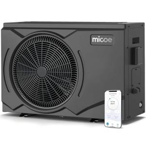 MICOE 100,000 BTU Smart Swimming Pool Heat Pump, Electric Pool Heater for 26,000 Gallons Above Ground & Inground Pools, App-Controlled Heating & Cooling, 220–240V