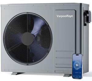 Varpoolfaye 35100 BTU Electric Pool Heater for Inground Pool 10000 Gallon Above Ground Pool Heater Swimming Pool Heater Pump Heating or Cooling WiFi Control Schedule 220V 60HZ