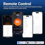 Varpoolfaye 58000 BTU Inverter Swimming Pool Heat Pump, 17000 Gallon Electric Pool Heater Above and Inground Pool,WiFi App Control, Heating or Cooling Pool Heater 220V/60Hz