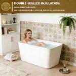 Acrylic Freestanding Soaking Bathtub with Seat