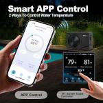 MICOE 58,000 BTU Smart Swimming Pool Heat Pump, Electric Pool Heater for 18,000 Gallons Above Ground & Inground Pools, App-Controlled Heating & Cooling, 220–240V