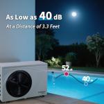 Patfebro 35,000 BTU Swimming Pool Heat Pump - Full DC Inverter Pool Heater for Above and In Ground Pools and Spas - Dual Heating and Cooling - APP Control - 220-240V