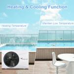 WOPOLTOP Full DC Inverter Pool Heat Pump 58,000 BTU for Swimming Pools, 17KW Electric Pool Heater with WiFi Smart Control via APP, Dual Function of Heating and Cooling, 220-240V, up to 14,000 Gallons