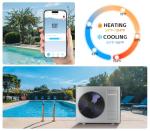 Varpoolfaye 35100 BTU Electric Pool Heater for Inground Pool 10000 Gallon Above Ground Pool Heater Swimming Pool Heater Pump Heating or Cooling WiFi Control Schedule 220V 60HZ