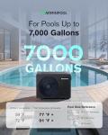 VARMINPOOL 27000 BTU Pool Heat Pump for 6000 Gals Above and Inground Swimming Pool, Smart WiFi Control Electric Pool Heater, Titanium Spiral Heat Exchanger, 120V, Energy Efficient