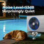 Varpoolfaye 40000 BTU Swimming Pool Heat Pump, 12,000 Gallon Electric Pool Heater Above and Inground Pool,WiFi App Control, Heating or Cooling Pool Heater 220V/60Hz