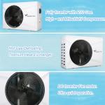 WOPOLTOP Full DC Inverter Pool Heat Pump 58,000 BTU for Swimming Pools, 17KW Electric Pool Heater with WiFi Smart Control via APP, Dual Function of Heating and Cooling, 220-240V, up to 14,000 Gallons