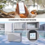 TURBRO 33,000 BTU DC Inverter Swimming Pool Heat Pump, WiFi Control Electric Pool Heater for Above and Inground Pools up to 10,000 Gal, Heating and Cooling, Up to 15.8 COP, 110-120V, Beluga B33V