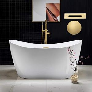 Woodbridge 59" Acrylic Freestanding Soaking Bathtub