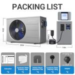 Varpoolfaye 40000 BTU Swimming Pool Heat Pump, 12,000 Gallon Electric Pool Heater Above and Inground Pool,WiFi App Control, Heating or Cooling Pool Heater 220V/60Hz