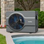 Varpoolfaye 33000 Gallon Swimming Pool Heat Pump Electric Pool Heater for Above Ground Pool Heating or Cooling WiFi Control Timer Pool Heater 220V