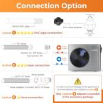 Varpoolfaye 35100 BTU Electric Pool Heater for Inground Pool 10000 Gallon Above Ground Pool Heater Swimming Pool Heater Pump Heating or Cooling WiFi Control Schedule 220V 60HZ