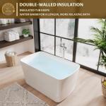Acrylic Freestanding Soaking Bathtub with Seat