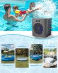Varpoolfaye 16000 BTU Electric Pool Heater For Above Ground Pool 5000 Gallon Swimming Pool Heat Pump Heating Cooling Mode WiFi Control Schedule Pool Heater 120V 60Hz