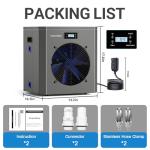 Varpoolfaye Pool Heater for Above Ground Pool 16000 BTU Heating and Cooling Up to 5000 Gallon Pool Heater 120v Electric Pool Heat Pump WiFi Smart Control via APP Spa Heater Pump