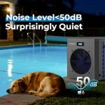 Varpoolfaye 16000BTU Above Ground Pool Heat Pump for 5000 Gallon Pools, WiFi Smart Control, Titanium Heat Exchanger, 110V-120V/60Hz Efficient Heating