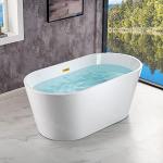 Woodbridge 54" Freestanding Contemporary White Bathtub