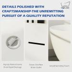 Mokleba 67" Acrylic Freestanding Bathtub, Elegant Oval Free Standing Tub, Soaking Tub with Integrated Slotted Overflow, Toe-Tap Chrome Drain, cUPC Certified, Glossy White