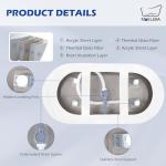 Mokleba 67" Acrylic Freestanding Bathtub, Elegant Oval Free Standing Tub, Soaking Tub with Integrated Slotted Overflow, Toe-Tap Chrome Drain, cUPC Certified, Glossy White