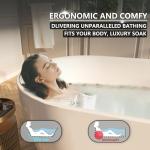 Adecab 67" Acrylic Freestanding Bathtub, Contemporary Freestanding Tub with Overflow and Drain, cUPC Certified, Gloss White