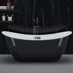 67" Acrylic Soaking Bathtub, Modern Stand Alone Tub for Adults with Sloped Backrest, Chrome Drain & Overflow, cUPC Certified, Easy Installation, White Oval Bath