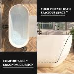 Adecab 67" Acrylic Freestanding Bathtub, Contemporary Freestanding Tub with Overflow and Drain, cUPC Certified, Gloss White