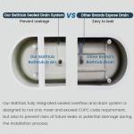 67" Acrylic Soaking Bathtub, Modern Stand Alone Tub for Adults with Sloped Backrest, Chrome Drain & Overflow, cUPC Certified, Easy Installation, White Oval Bath