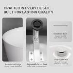 67" Acrylic Freestanding Soaking Bathtub, Modern Oval Acrylic Bath Tub with Pop-up Drain & Integrated Overflow for Soaking and Bathing, cUPC Certified, Glossy White Finish