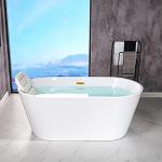 Woodbridge 54" Freestanding Contemporary White Bathtub