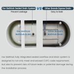 Extra Large Freestanding Bathtub 67 Inch Luxury Acrylic Soaking Bathtub for Modern Bathroom, Free Standing Tub with Integrated Overflow & Pre-Installed Drain Pipe, Glossy White Freestanding Tub Design