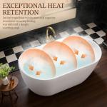 67" Acrylic Freestanding Bathtub, Deep Soaking Tub with Integrated Overflow and Drain, Oval Stand Alone Tub, Modern Bathtubs for Bathroom, cUPC Certified(Glossy White)