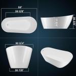 59" Stylish Freestanding Acrylic Soaking Bathtub