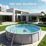 (2026 Upgrade) AIPER Seagull SE Cordless Robotic Pool Cleaner, Above Ground Pool Vacuum with LED Indicator, Lasts 90 Mins, Self-Parking, Ideal for Flat Pools up to 860 sq.ft