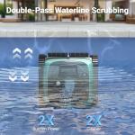 (2026 Upgrade) Pool Vacuum for Inground & Above Ground Pools, 4-in-1 Cordless Pool Cleaner, 150 Mins Runtime, APP Control, Triple-Motor & Smart Paths, Wall & Waterline Clean up to 1,614 Sq.ft