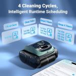 (2026 Upgrade) Pool Vacuum for Inground & Above Ground Pools, 4-in-1 Cordless Pool Cleaner, 150 Mins Runtime, APP Control, Triple-Motor & Smart Paths, Wall & Waterline Clean up to 1,614 Sq.ft