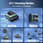 (2026 Upgrade) Pool Vacuum for Inground & Above Ground Pools, 4-in-1 Cordless Pool Cleaner, 150 Mins Runtime, APP Control, Triple-Motor & Smart Paths, Wall & Waterline Clean up to 1,614 Sq.ft