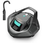 AIPER Cordless Robotic Pool Vacuum, Self-Parking Technology, Portable, Ideal for Above-Ground Flat Pool up to 40 Feet, Grey