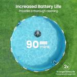 AIPER Cordless Robotic Pool Vacuum, Self-Parking Technology, Portable, Ideal for Above-Ground Flat Pool up to 40 Feet, Grey