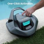 AIPER Cordless Robotic Pool Vacuum, Self-Parking Technology, Portable, Ideal for Above-Ground Flat Pool up to 40 Feet, Grey