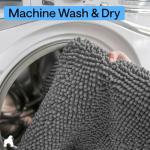 GORILLA GRIP Bath Rug Mat, Thick Soft Absorbent Chenille, Quick Dry Microfiber Mats, Rubber Backing Washable Shower Floor Rugs, US Designed Bathroom Bathmat Home Decor Accessories, 24x17, Grey