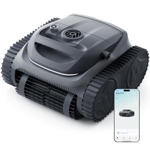 Bubot 700 Cordless Pool Vacuum for Inground & Above Ground Pools, Pool Cleaner Robotic with Superior Suction, Smart Navigation, APP Control, Wall/Waterline/Floor Cleaning, 210-Min Runtime (Space Grey)