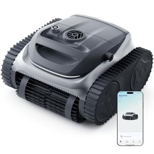 Bubot 700 Cordless Pool Vacuum for Inground & Above Ground Pools, Robotic Pool Cleaner with Superior Suction, Smart Navigation, APP Control, Wall/Waterline Cleaning, 210-Min Runtime (Silver)