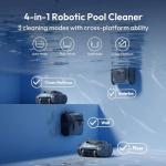 Bubot 700 Cordless Pool Vacuum for Inground & Above Ground Pools, Pool Cleaner Robotic with Superior Suction, Smart Navigation, APP Control, Wall/Waterline/Floor Cleaning, 210-Min Runtime (Space Grey)