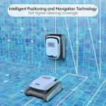 BOTLUXE Pool Vacuum for Inground Pools, 45,000Pa Power, Smart Navigation, Cordless Robotic Pool Cleaner for Pool Floor, Wall & Waterline, 120min Runtime, Suitable for Inground and Above Ground Pools