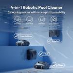 Bubot 700 Cordless Pool Vacuum for Inground & Above Ground Pools, Robotic Pool Cleaner with Superior Suction, Smart Navigation, APP Control, Wall/Waterline Cleaning, 210-Min Runtime (Silver)