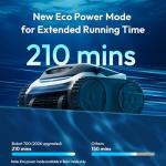 Bubot 700 Cordless Pool Vacuum for Inground & Above Ground Pools, Pool Cleaner Robotic with Superior Suction, Smart Navigation, APP Control, Wall/Waterline/Floor Cleaning, 210-Min Runtime (Space Grey)